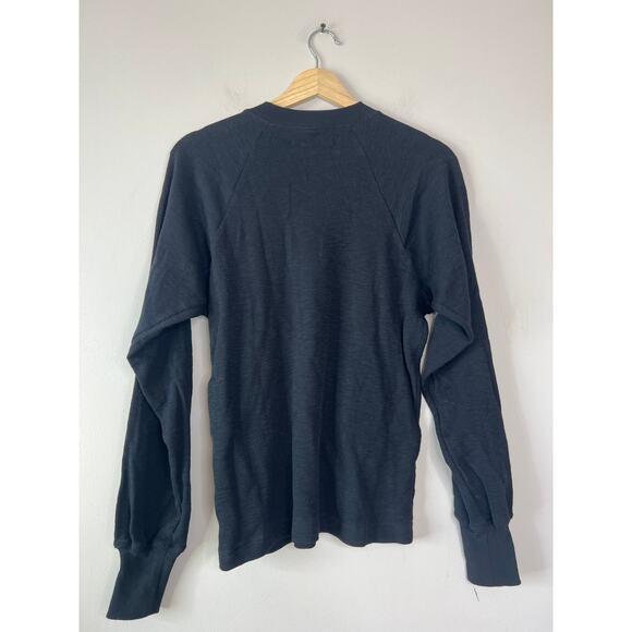 NWT Marissa Webb So Uptight Waffle Knit Crewneck Ribbed Trim Sweater Black - Picture 6 of 7